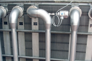 Temperature sensors in a heat exchanger