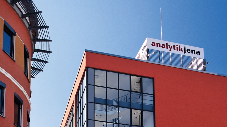 Main building of Analytik Jena in Jena, Germany.