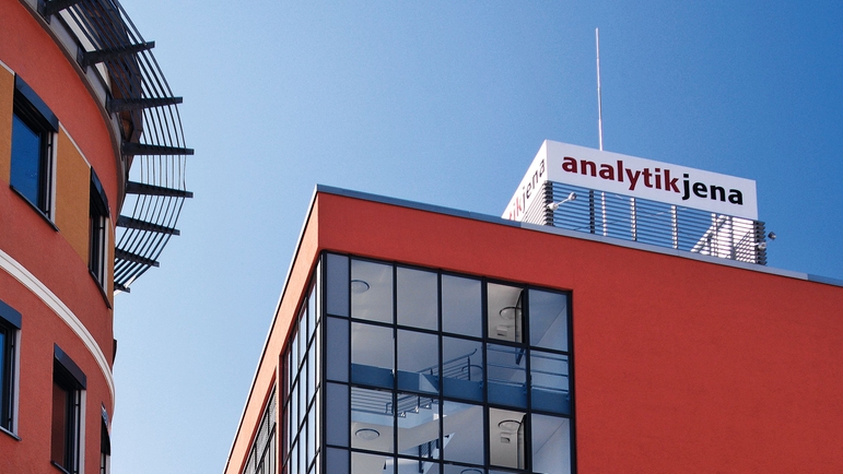 Main building of Analytik Jena in Jena, Germany.