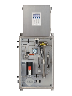单通道H2O或CO2气体分析仪SS2000e的产品图（内部结构图），带样气预处理系统