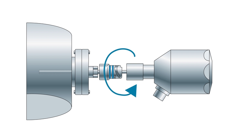 iTHERM QuickNeck process connection installed in sanitary RTD