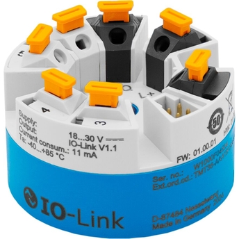 iTEMP TMT36模块化温度变送器,支持IO-Link通讯,带一路热电阻传感器输入,可靠进行高精度温度测量 iTEMP TMT36模块化温度变送器,支持IO-Link通讯,带一路热电阻传感器输入